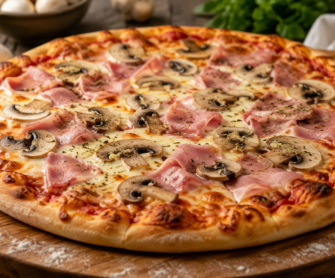Pizza wypieczona w 300 stopniach.